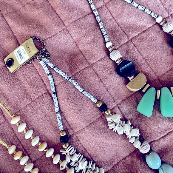 Six Anthropologie Big Bead Statement necklaces - Picture 7 of 9